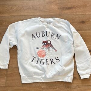 Auburn Tigers White Crewneck Sweater